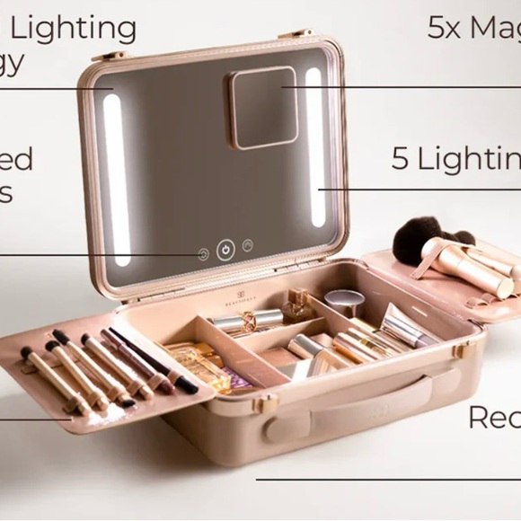beautifect Other - NEW BEAUTIFECT Portable Beauty Makeup Cosmetic Hard Case with LED Lighting NEW